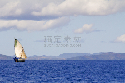 马达加斯加,传统,船,诺兹比,岛,旅途,热带气候,桨叉架船,马拉加什人,自制的