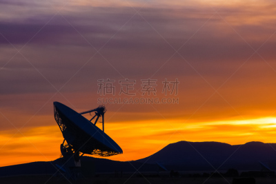 新墨西哥,餐具,自然,天空,美国,水平画幅,橙色,地形,夜晚,无人