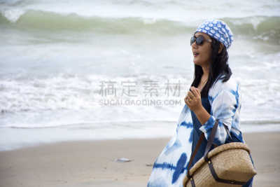 泰国,女人,寂寞,海滩,颐堤港,进行中,衣服,旅途,自由,风