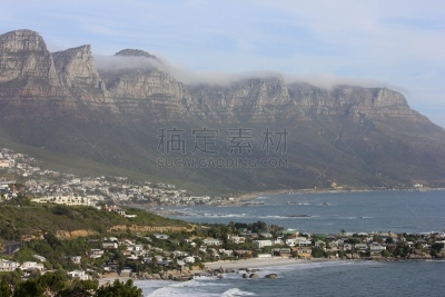 开普敦,南非,使徒,克里夫顿海滩,水,旅游目的地,水平画幅,无人,大西洋,克利夫顿