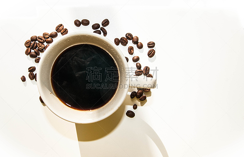 咖啡杯,与众不同,咖啡豆,褐色,芳香的,水平画幅,早晨,阴影,饮料,疲劳的