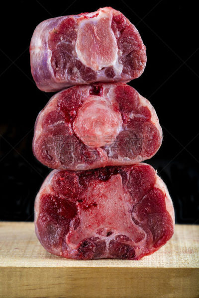 生食,清新,横截面,三叶草,野牛,动物骨,垂直画幅,特写,肉,牛