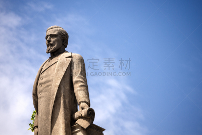 西班牙,巴塞罗那,雕像,日元符号,纪念碑,天空,奴隶,艺术,水平画幅,云