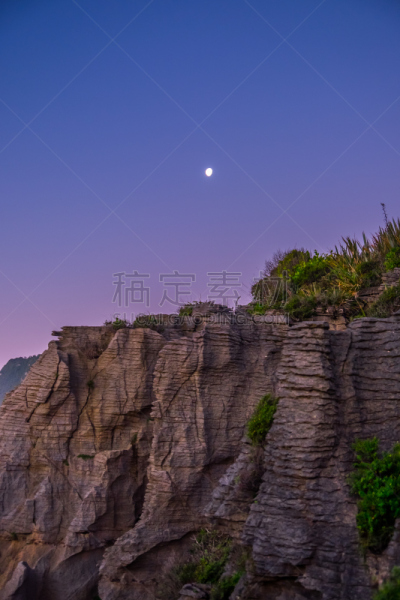 punakaiki,薄饼岩,呼吸孔,地形,新西兰,格雷茅斯,新西兰南岛,垂直画幅,水,美