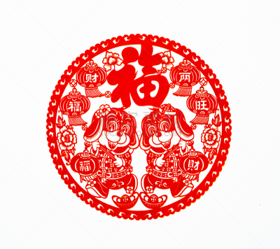 狗,动物,传统,春节,狗年,纸,切断