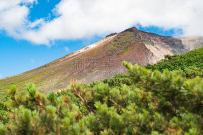 北海道,山,日本,风景,在上面,旭岳火山,大雪山,大雪山国家公园,天空,美