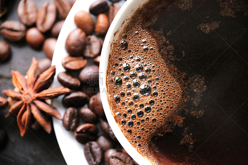 咖啡,摩卡咖啡,大特写,浓咖啡,美味,杯,阿拉比卡咖啡,茴芹,烤咖啡豆,褐色