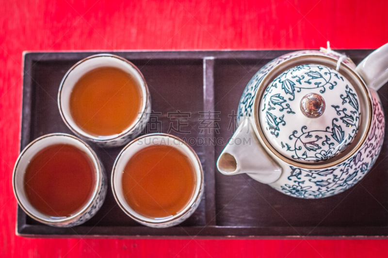杯,茶,褐色,水平画幅,无人,茶碟,饮料,特写,清新,叶子