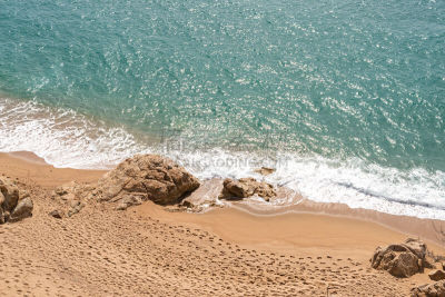 西班牙,海岸线,勇气,陡峭海岸,赫罗纳,水平画幅,无人,夏天,户外,太平洋海岸山脉
