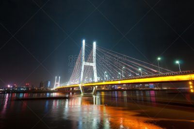 夜晚,桥,数字8,江西省,长时间曝光,旅游目的地,水平画幅,无人,户外,都市风景