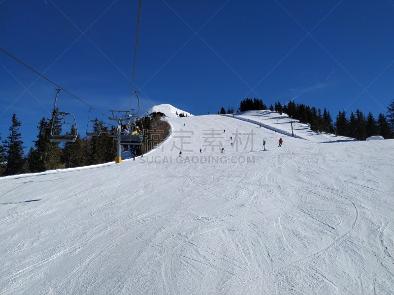 雪,山,在上面,活力,健康保健,雪橇滑学,脉搏图,安静,运动,风