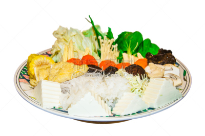 豆腐,寿喜烧,蔬菜,波特派,胡萝卜,水平画幅,迷你型玉米,传统,膳食,大豆