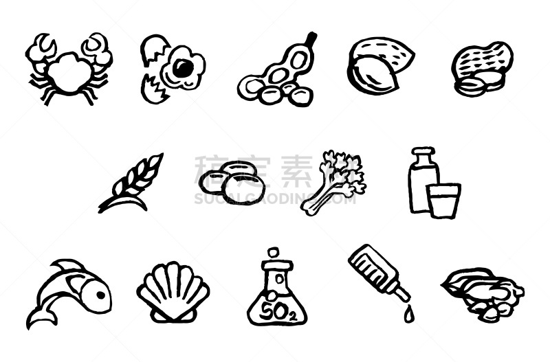 安全的,食品,计算机图标,高雅,毛笔,水彩画,绘画插图,奶制品,坚果,水平画幅