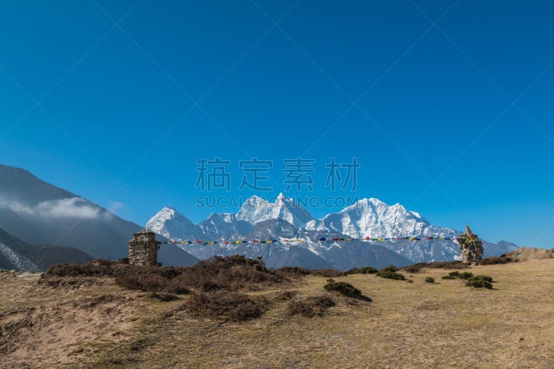 喜马拉雅山脉,自然,褐色,悬崖,旅游目的地,水平画幅,山,坤布,雪,无人