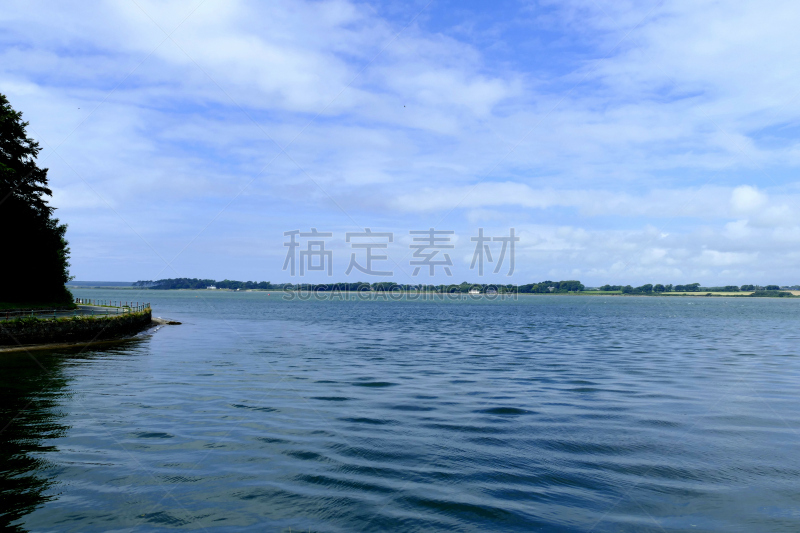 梅奈海峡,卡纳芬城,威尔士,水,天空,水平画幅,无人,海岸地形,户外,树林