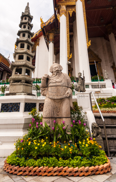 善见寺,雕像,垂直画幅,纪念碑,旅游目的地,建筑,无人,户外,班戈寇科省,僧院