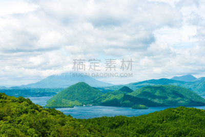 洞爷湖,火山,羊蹄山,有珠山,北海道,枝繁叶茂,日本,火山喷口,活火山,火山口