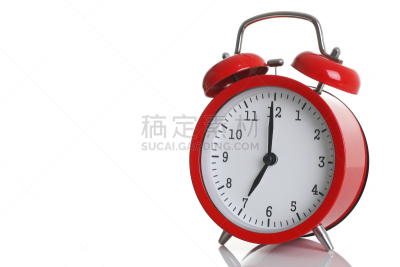 白色,红色,闹钟,分离着色,办公用品,新的,档案,古老的,早晨,金属