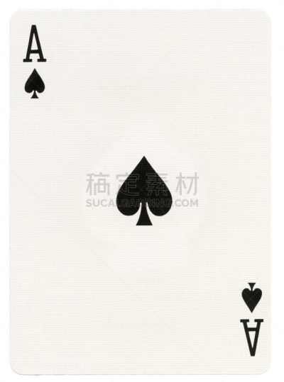 黑桃a,纸牌,进行中,垂直画幅,正面视角,新的,扑克牌a,休闲活动,无人,白色背景