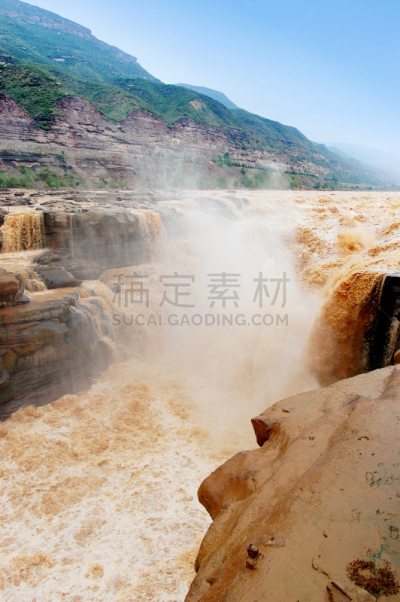 壶口瀑布,黄河,陕西省,自然,垂直画幅,水,天空,旅游目的地,地形,岩石
