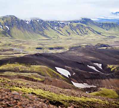 兰德玛纳,火山地形,冰岛国,水,天空,美,水平画幅,苔藓,夏天,户外