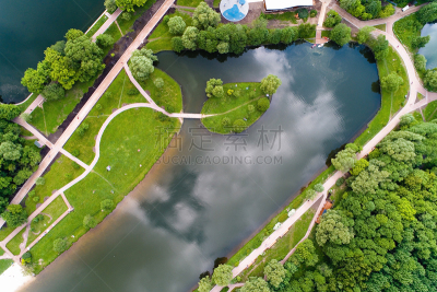 夏天,岛,池塘,平衡折角灯,莫斯科,风景,公园,小路,天空,美