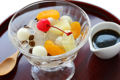 琼脂,甜点心,日本,红藻,米饺子,红糖,果冻,明胶,餐具,水平画幅