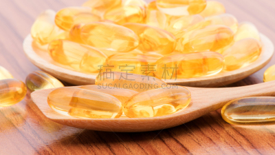 胶囊,鱼油,木匙,特写,水平画幅,维生素,健康,营养品,活力,明亮