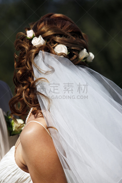 新娘,自然美,垂直画幅,女人,初入社交界的少女,项链,夏天,户外,婚礼,婚姻