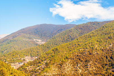 藏区,白马寺,云南省,水平画幅,山,无人,2015年,中国,图像,摄影