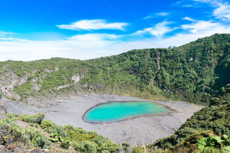 伊拉苏火山,哥斯达黎加,火山湖,卡塔戈省,硫磺,地震,浓烟,火山口,熔岩,灰