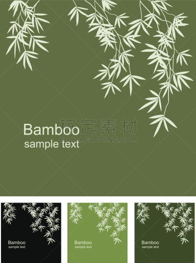 竹,背景,美,贺卡,公园,绘画插图,美人,夏天,组物体