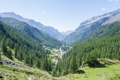 格雷索,天空,水平画幅,奥斯塔山谷,雪,夏天,户外,高处,山,阿尔卑斯山脉