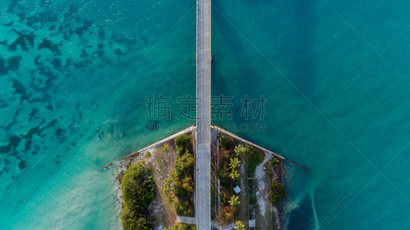 巴伊亚宏达州立公园,bahia honda key,美国,水平画幅,高视角,无人,墨西哥湾沿岸国家,户外,航拍视角,佛罗里达