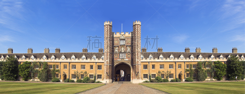 非凡的,建筑,剑桥大学,英国剑桥,校园,学校公寓,大学,英国,天空,水平画幅