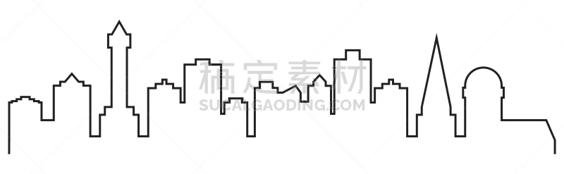 都市风景,房屋建设,轮廓,符号,房屋,城镇,全景,无人,矢量,背景