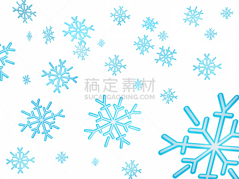 雪花,式样,寒冷,水平画幅,雪,蓝色,冰,背景分离,霜,白色