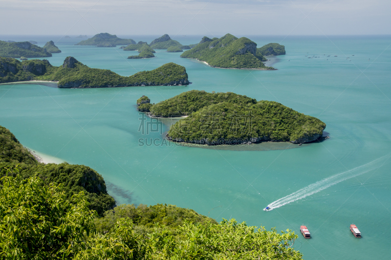 泰国,岛,安通群岛国家海洋公园,苏梅岛,自然,水平画幅,蓝色,热带雨林,旅行者,户外