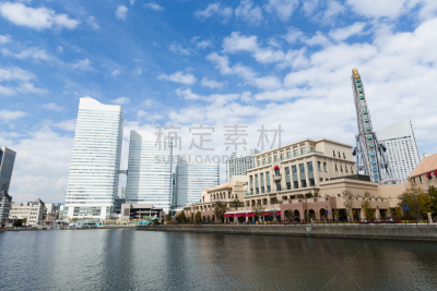 城市,横滨,水,旅游目的地,水平画幅,建筑,无人,城市天际线,日本,建筑外部