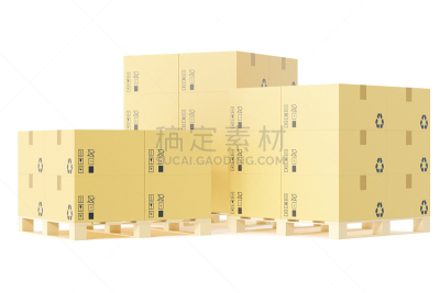盒子,概念,仓库,纸板,礼物,三维图形,货盘,背景,递送,叠