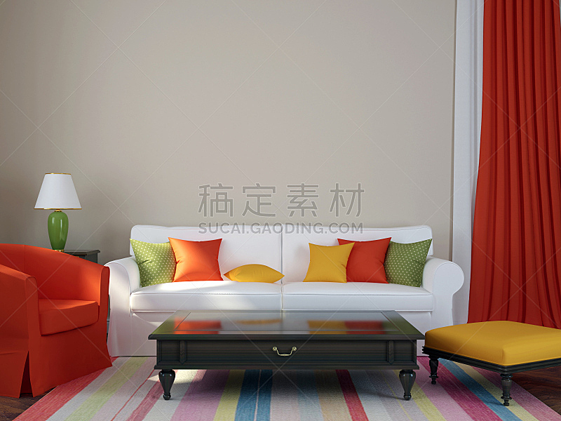 室内,多色的,软垫,枕头,起居室,沙发,褐色,座位,水平画幅,墙