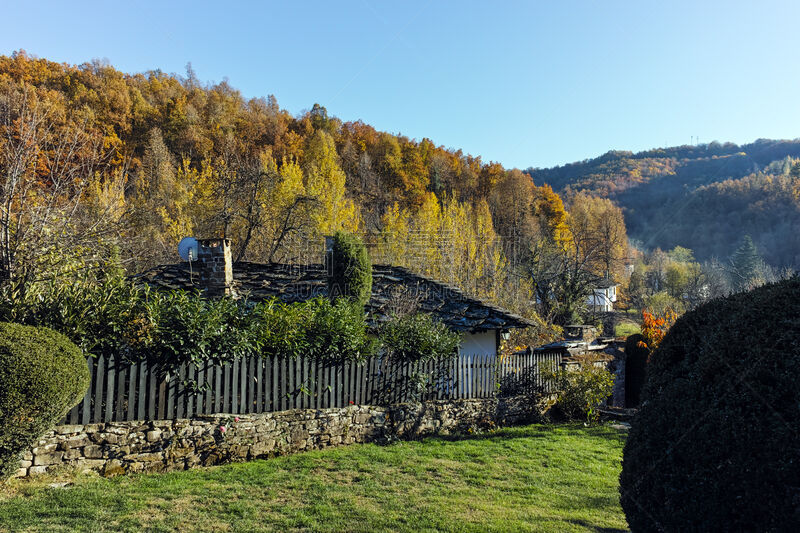 建筑,乡村,秋天,保加利亚,野生动物保护区,都市风景,传统,复古风格,草,著名景点