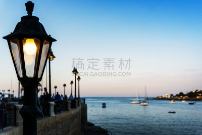马耳他,路灯,马萨什洛克,瓦莱塔,水平画幅,建筑,乡村,传统,欧洲,古老的