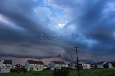 居住区,在下面,超级,天空,风,暴风雨,水平画幅,云,无人,超现实主义的