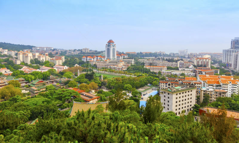 建筑,城市天际线,都市风光,地形,厦门大学,水,天空,美,水平画幅,云