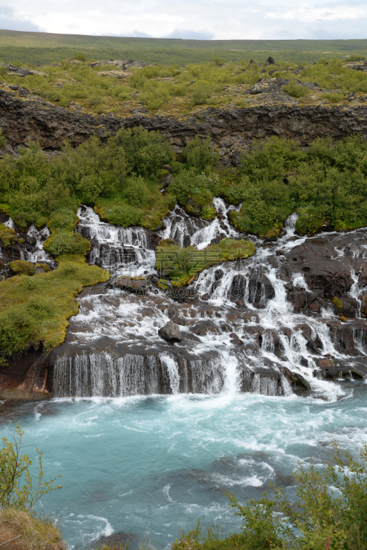 hraunfossar,冰岛国,自然,垂直画幅,地形,瀑布,无人,户外,岛,著名景点