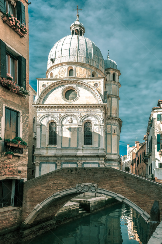 威尼斯,城市生活,旅途,云景,景观设计,云,santa maria dei miracoli,著名景点