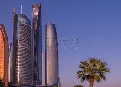 阿布扎比,海湾国家,水平画幅,建筑,无人,建筑外部,户外,城市,阿拉伯联合酋长国,现代