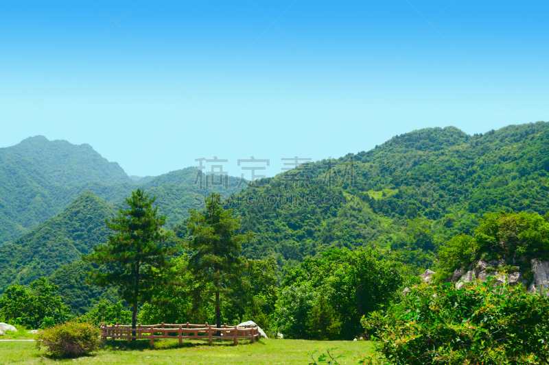 山,西安,陕西省,天空,休闲活动,水平画幅,旅行者,夏天,户外,中国