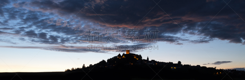 黑森州,德国,黄昏,城堡,自然,窗户,吉森,水平画幅,山,无人